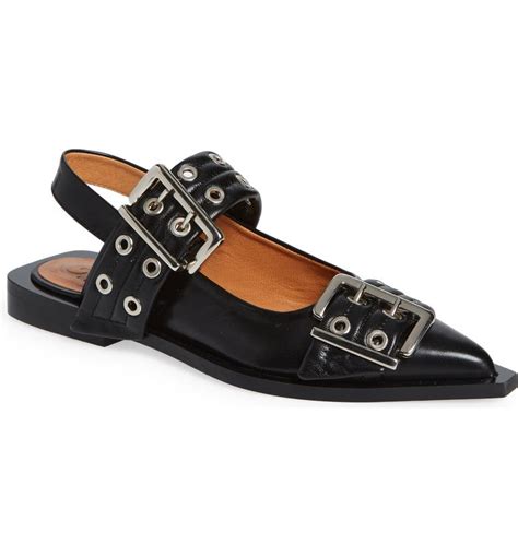 ganni buckle shoes